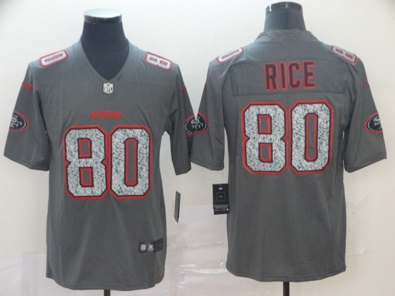 San Francisco 49ers Jerry Rice 80 2020 Nfl Grey Jersey Jersey