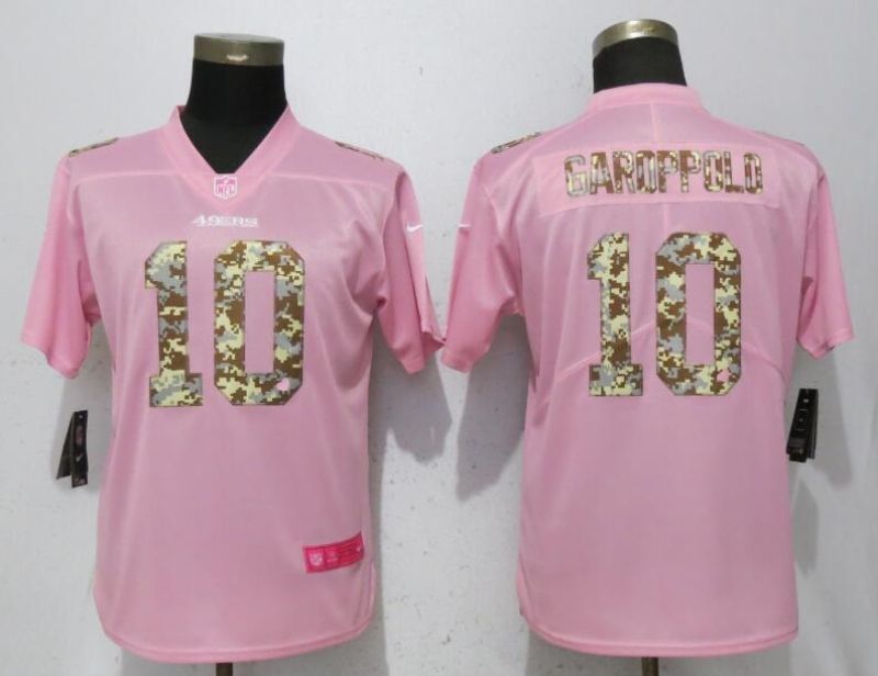 San Francisco 49ers Jimmy Garoppolo 10 2020 Nfl Pink Womens Jersey Jersey