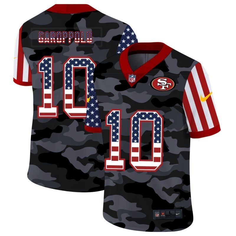 San Francisco 49ers Jimmy Garoppolo 10 Nfl 2020 Camo Black Jersey