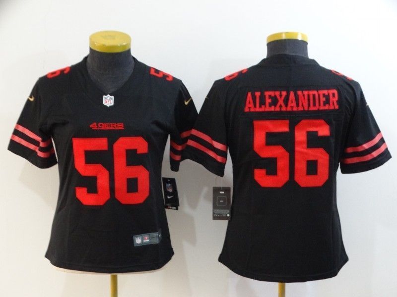 San Francisco 49ers Kwon Alexander 56 Nfl 2020 Black Womens Jersey