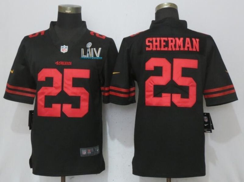 San Francisco 49ers Richard Sherman 25 2020 Nfl Black Jersey Jersey