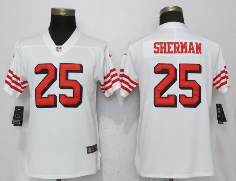 San Francisco 49ers Richard Sherman 25 2020 Nfl White Jersey Jersey