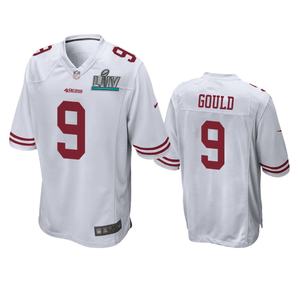 San Francisco 49ers Robbie Gould White Super Bowl Liv Game Jersey