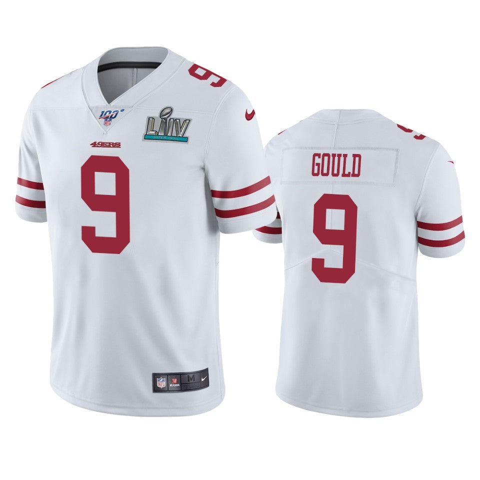 San Francisco 49ers Robbie Gould White Super Bowl Liv Vapor Limited Jersey