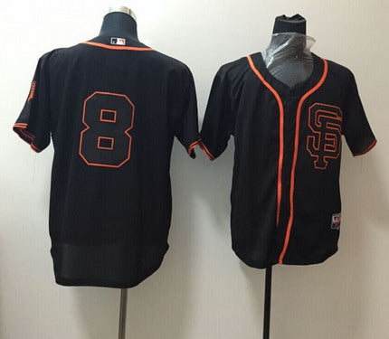 San Francisco Giants 8 Hunter Pence 2015 Black Sf Edition Jersey