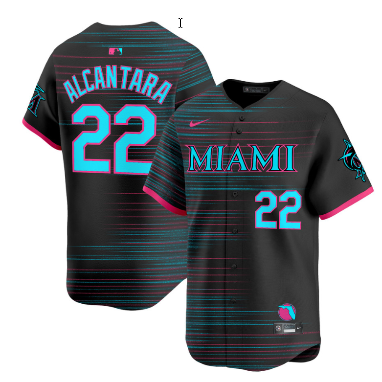 Sandy Alcantara Jersey #22 Miami Marlins 2025 City Connect Vapor Premier Limited