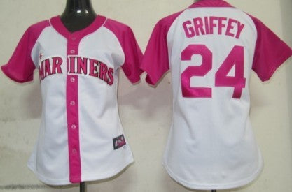 Seattle Mariners 24 Ken Griffey 2012 Fashion Womens By Majestic Athletic Jersey
