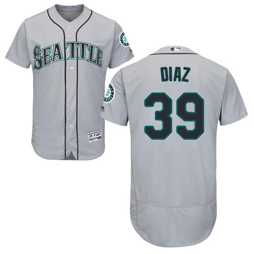 Seattle Mariners 39 Edwin Diaz Grey Flexbase Authentic Collection Stitched Baseball Jersey