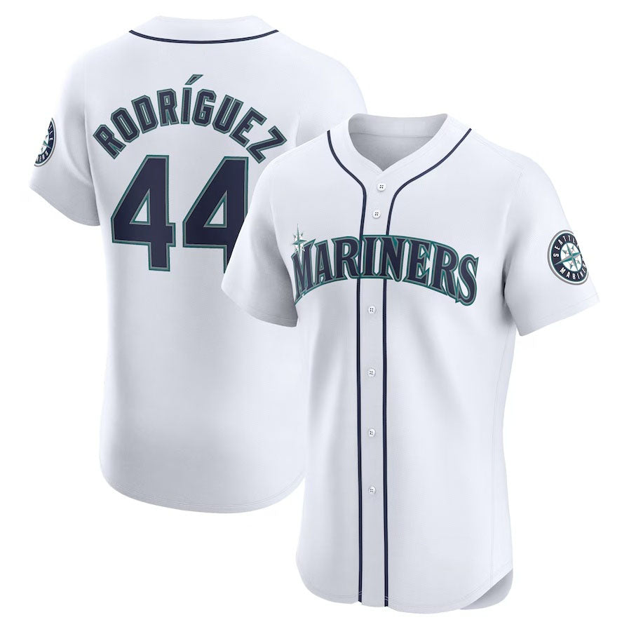 Seattle Mariners #44 Julio Rodrguez Home Elite Player Jersey White Stitched Ba