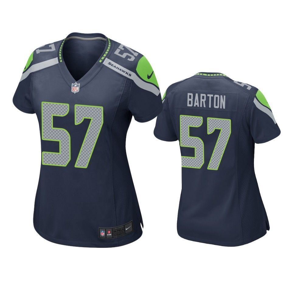 Seattle Seahawks Cody Barton 2019 Nfl Draft Navy Game Womens Jersey