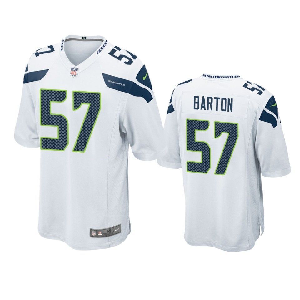 Seattle Seahawks Cody Barton 2019 Nfl Draft White Game Jersey