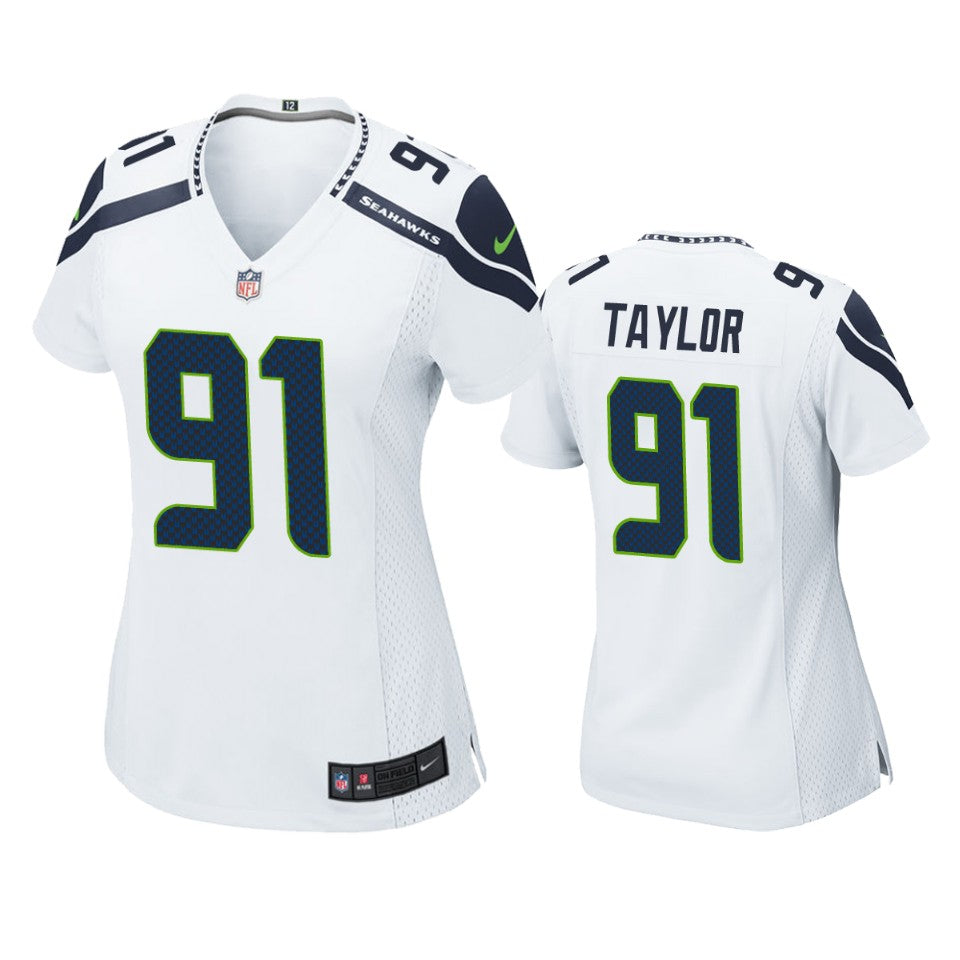 Seattle Seahawks Darrell Taylor White 2020 Nfl Draft Game Jersey