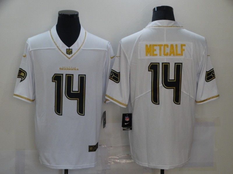 Seattle Seahawks Dk Metcalf 14 Nfl 2020 White Jersey