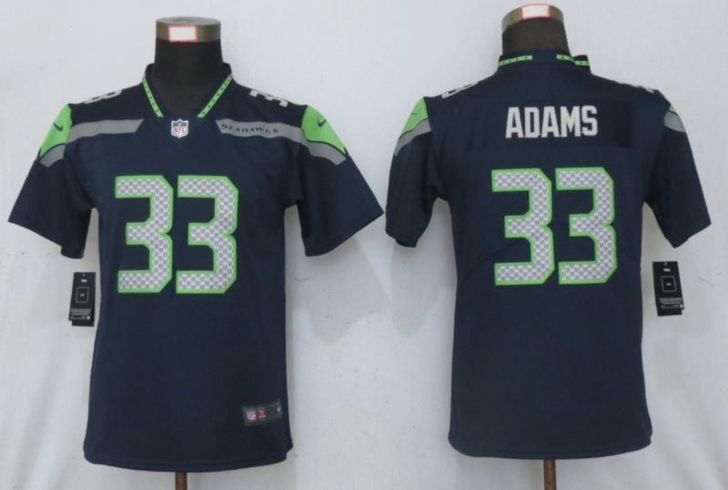 Seattle Seahawks Jamal Adams 33 Nfl 2020 Navy Blue Jersey