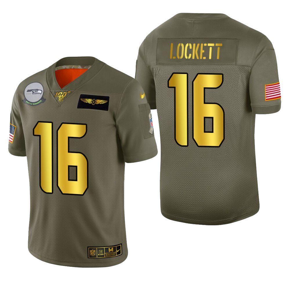 Seattle Seahawks Tyler Lockett 2019 Salute To Service Nfl 100 Mens Jersey Metallic