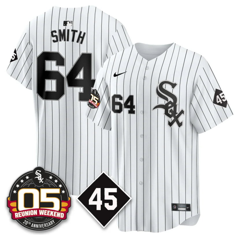 Shane Smith Jersey #64 Chicago White Sox 2025 Reunion Weekend Stitched White