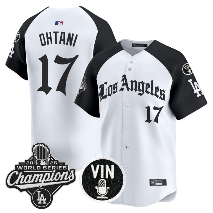 Shohei Ohtani Jersey #17 Dodgers 2025 World Series Champions LA Gothic