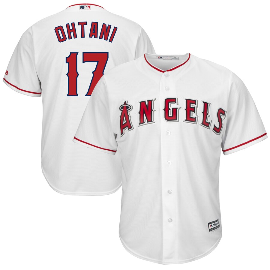 Shohei Ohtani Los Angeles Angels Majestic Big And Tall Cool Base Player Jersey White Color