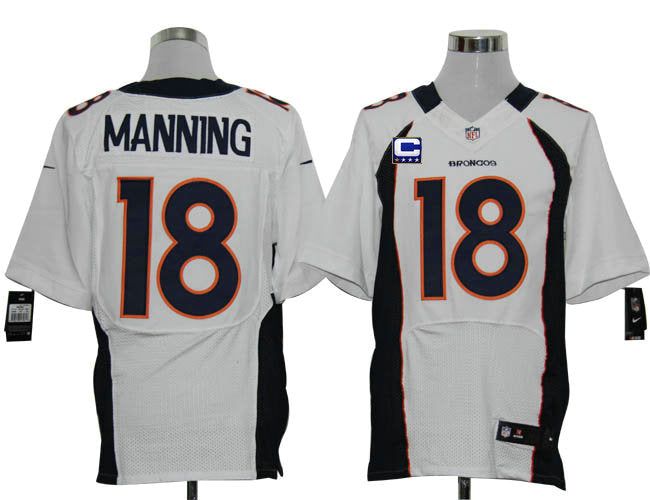 Size 60 4xl 2012 Peyton Manning Denver Broncos 18 White Stitched Nike Elite Nfl Jerseys C Patch