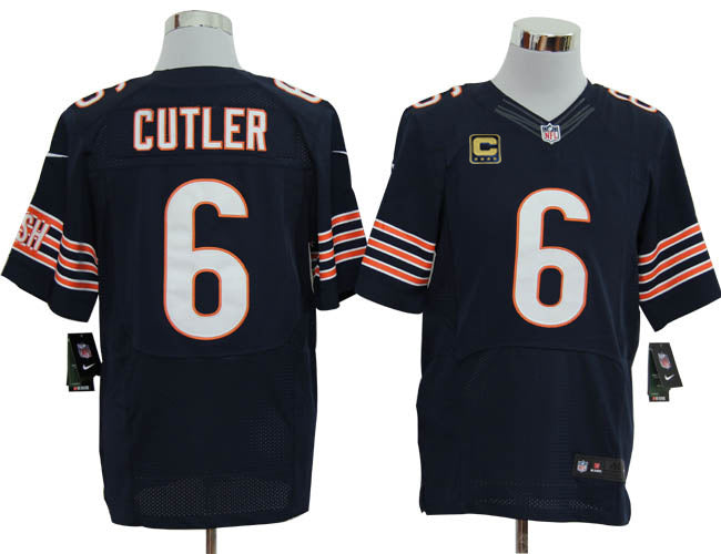 Size 60 4xl jay Cutler Chicago Bears 6 C Patch Blue Stitched Nike Elite Nfl Jerseys