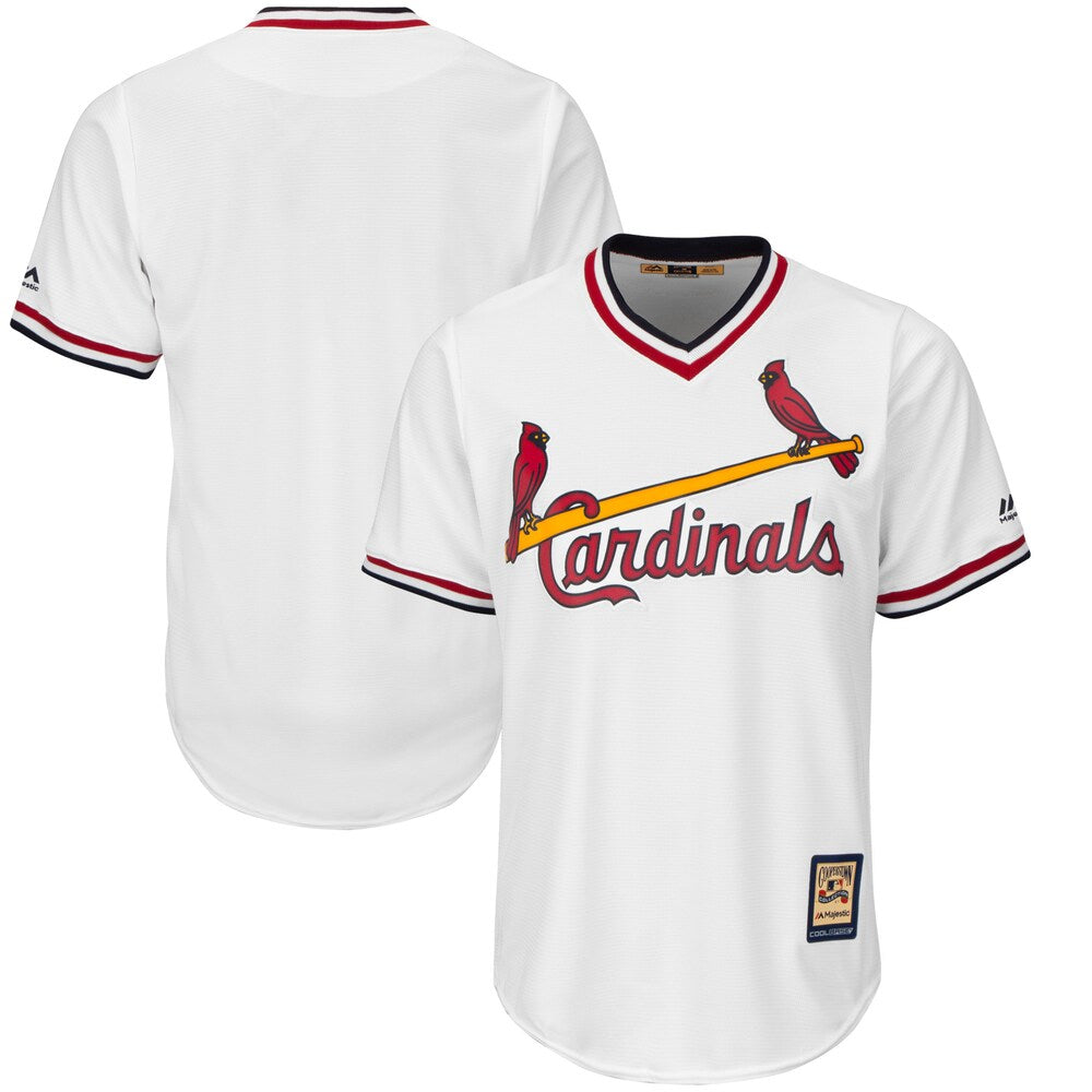 St Louis Cardinals Majestic Home Cooperstown Cool Base Team Jersey White