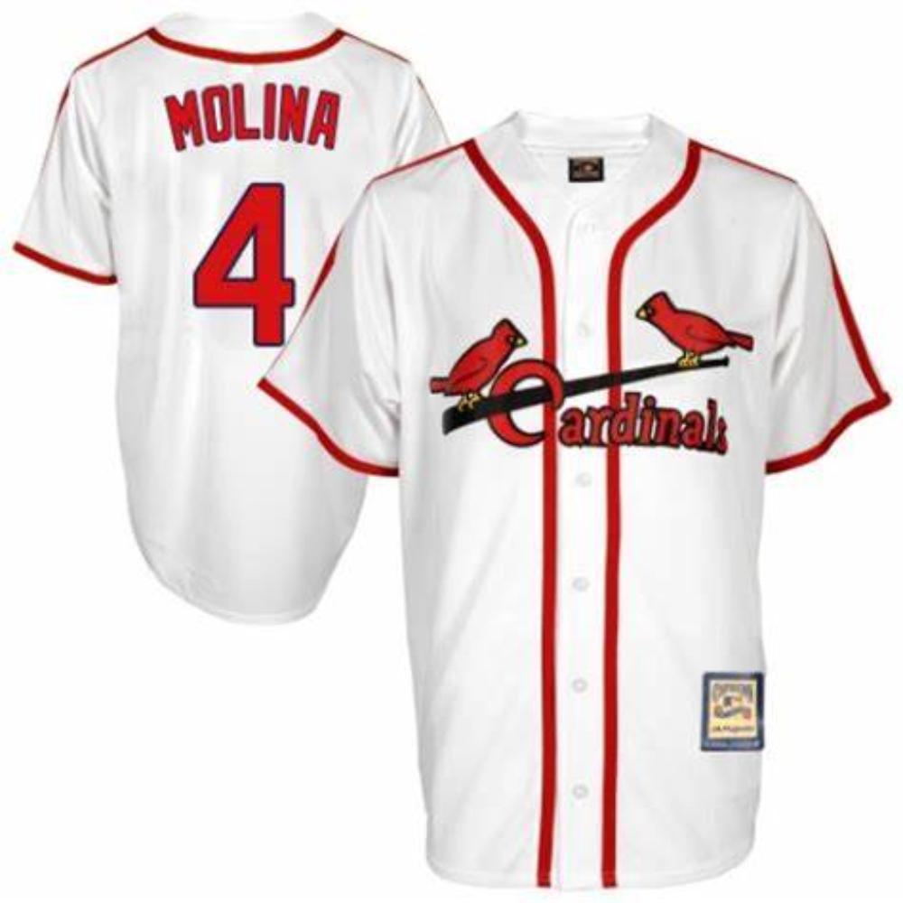 St. Louis Cardinals Yadier Molina White Throwback Jersey