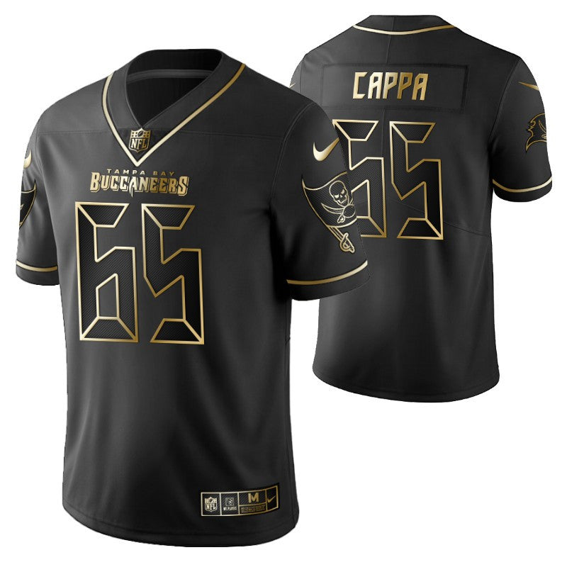 Tampa Bay Buccaneers Alex Cappa 55 2021 Nfl Golden Brandedition Black Jersey Gift For Buccaneers Fans