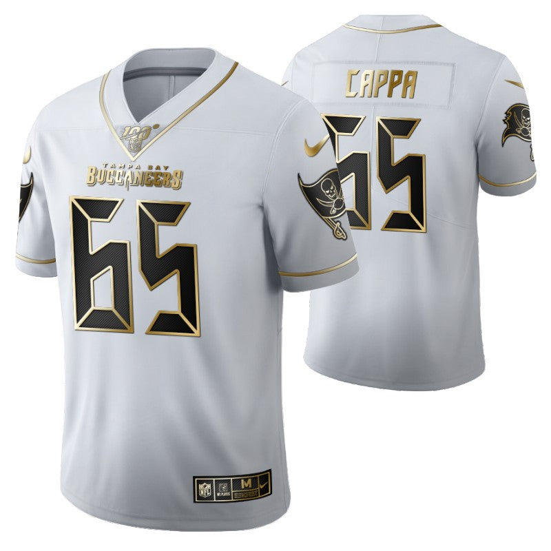 Tampa Bay Buccaneers Alex Cappa 65 2021 Nfl Golden Brandedition White Jersey Gift For Buccaneers Fans