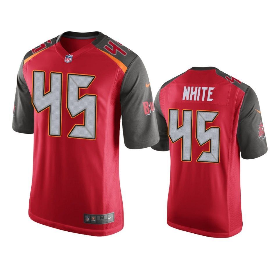 Tampa Bay Buccaneers Devin White 2019 Nfl Draft Red Game Jersey