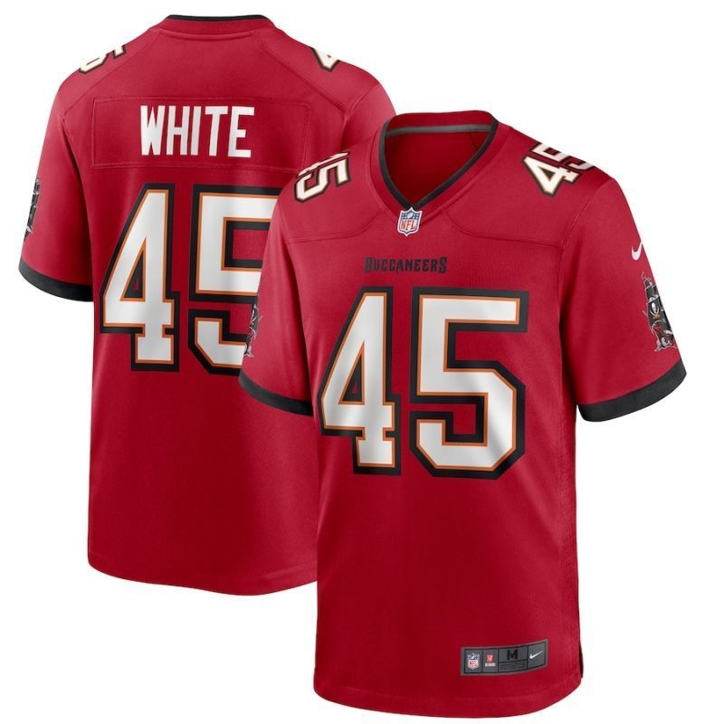 Tampa Bay Buccaneers Devin White 45 Nfl 2020 Red Jersey