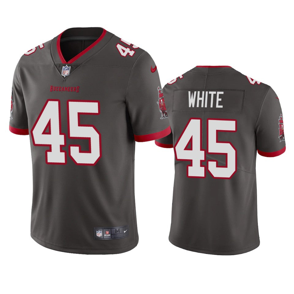 Tampa Bay Buccaneers Devin White Pewter 2020 Vapor Limited Jersey Mens