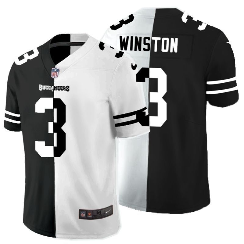 Tampa Bay Buccaneers Jameis Winston 3 Nfl 2020 Black And White Jersey