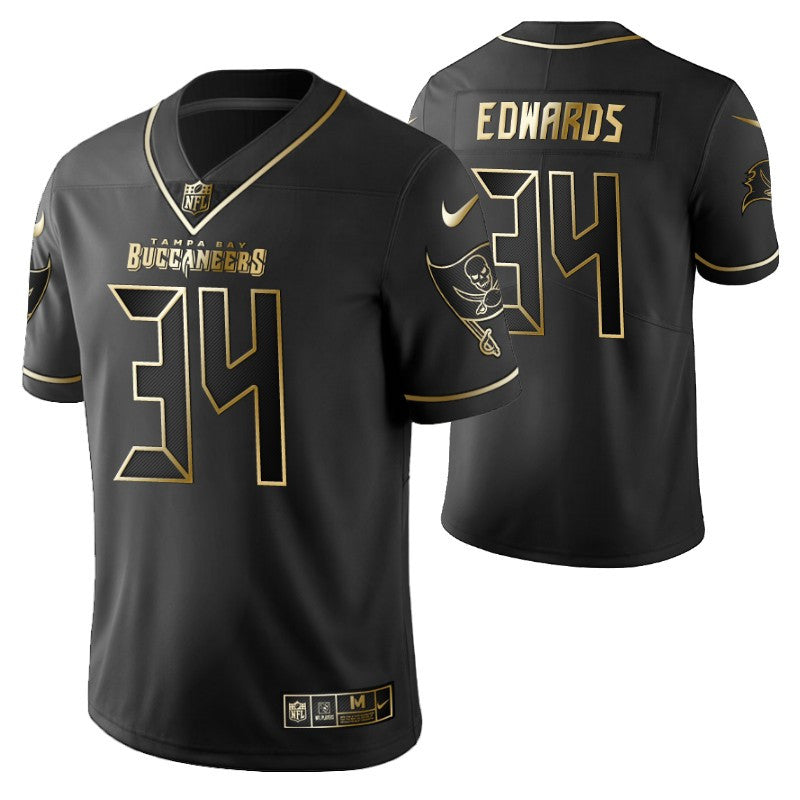 Tampa Bay Buccaneers Mike Brandedwards 34 2021 Nfl Golden Brandedition Black Jersey Gift For Buccaneers Fans