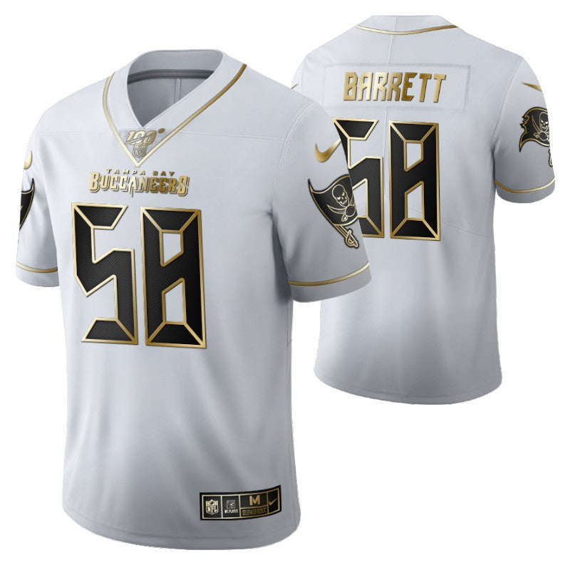 Tampa Bay Buccaneers Shaquil Barrett 58 2021 Nfl Golden Brandedition White Jersey Gift For Buccaneers Fans