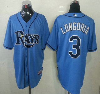 Tampa Bay Rays 3 Evan Longoria Light Blue Cool Base Mlb Jersey