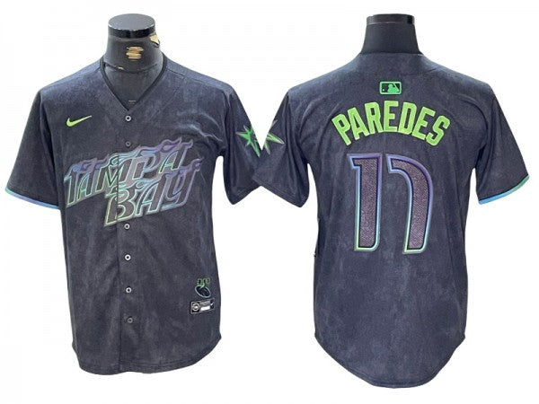 Tampa Bay Rays #17 Isaac Paredes Black 2024 City Connect Limited Jersey