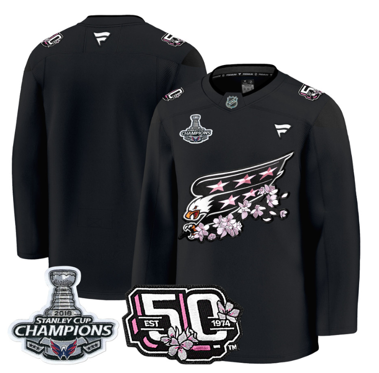 Team Jersey Washington Capitals 50th 2018 Stanley Cup Champions Patch Stitched B