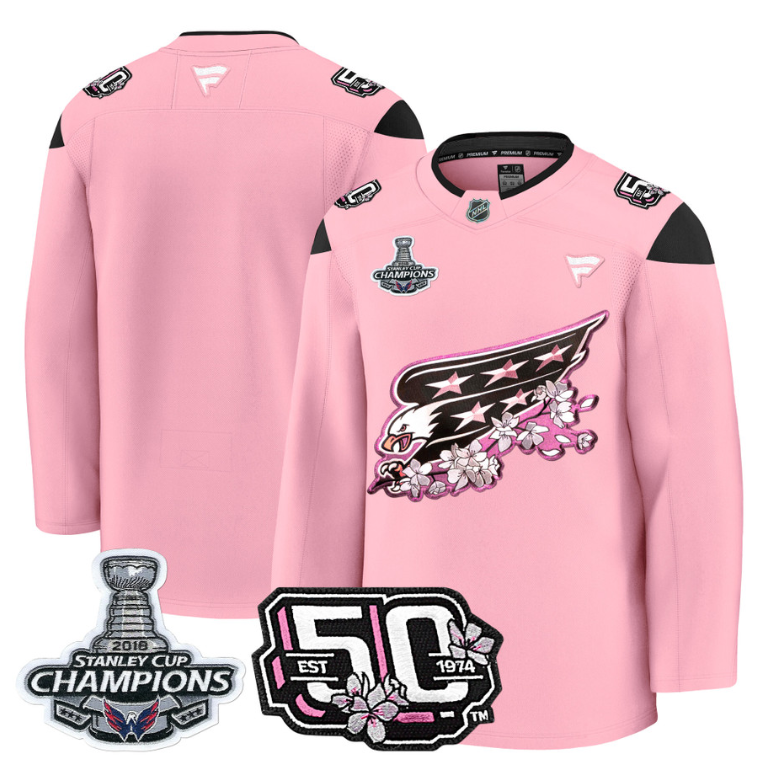 Team Jersey Washington Capitals 50th 2018 Stanley Cup Champions Patch Stitched C