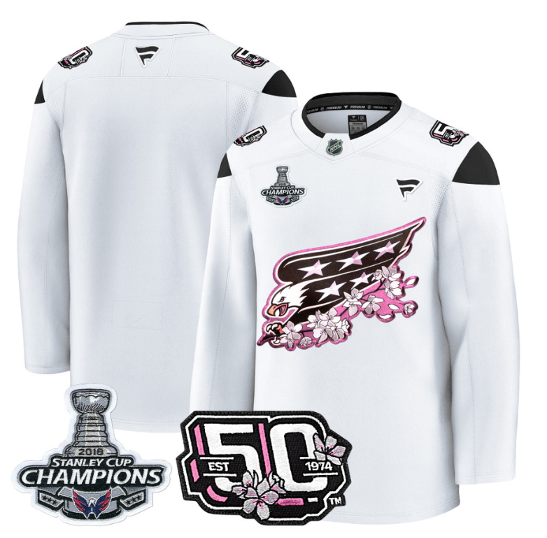 Team Jersey Washington Capitals 50th 2018 Stanley Cup Champions Patch Stitched W