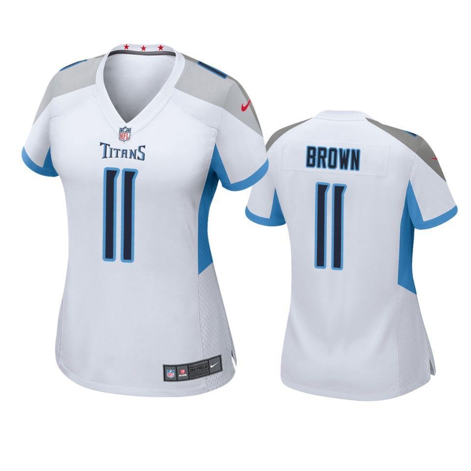 Tennessee Titans Aj Brown 2019 Nfl Draft White Game Womens Jersey
