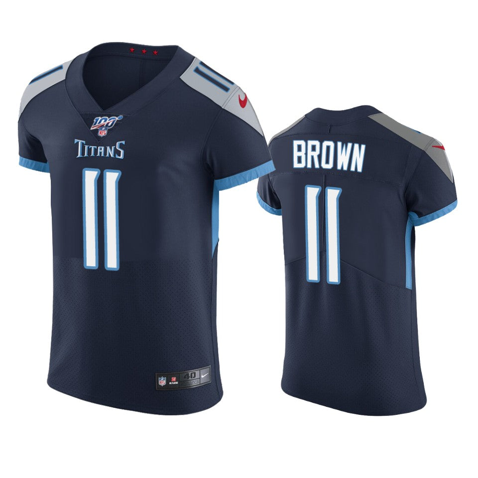 Tennessee Titans Aj Brown Navy 100th Season Vapor Elite Jersey