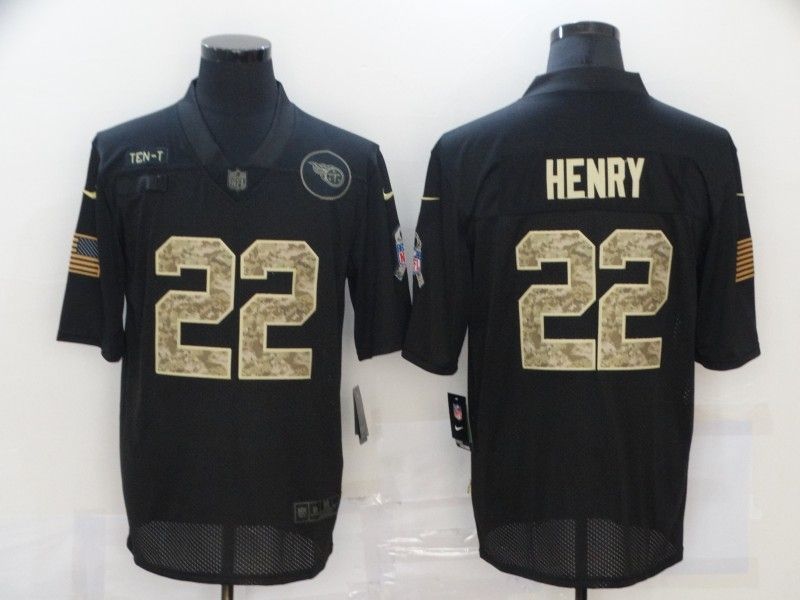 Tennessee Titans Derrick Henry 22 Nfl 2020 Black And Camo Jersey