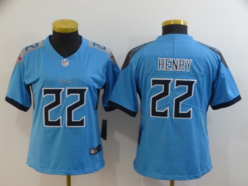 Tennessee Titans Derrick Henry 22 Nfl 2020 Blue Womens Jersey