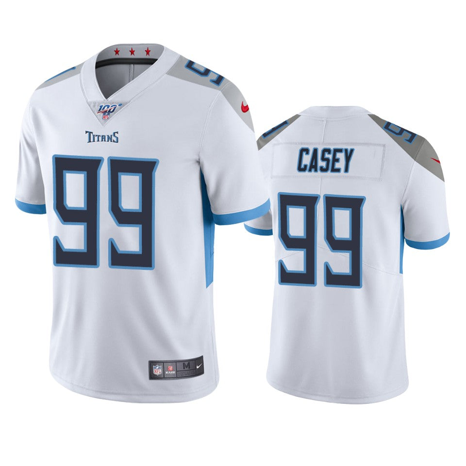 Tennessee Titans Jurrell Casey White 100th Season Vapor Limited Jersey