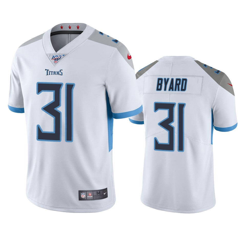 Tennessee Titans Kevin Byard White 100th Season Vapor Limited Jersey