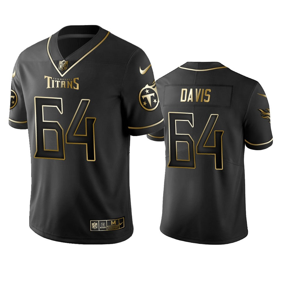 Tennessee Titans Nate Davis Black 2019 Vapor Limited Golden Edition Jersey