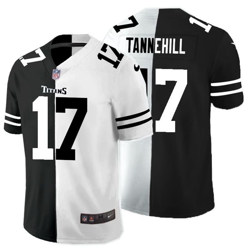 Tennessee Titans Ryan Tannehill 17 Nfl 2020 Black And White Jersey