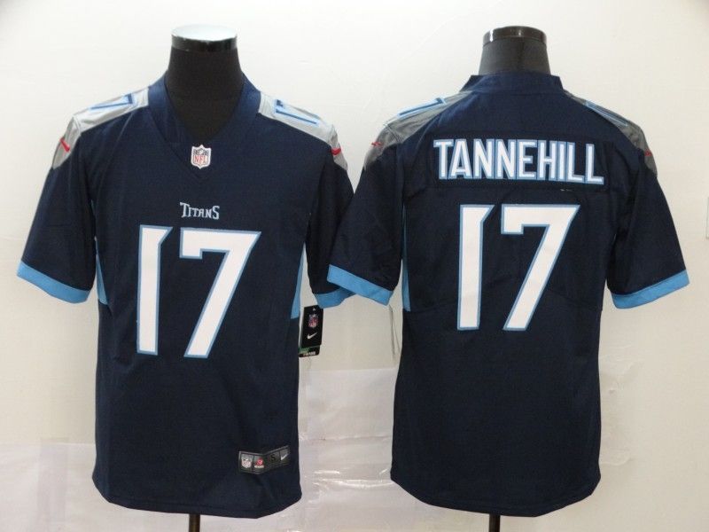 Tennessee Titans Ryan Tannehill 17 Nfl 2020 Black Blue Jersey