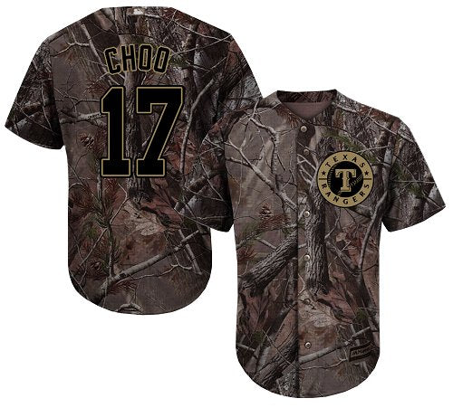 Texas Rangers 17 Shin soo Choo Camo Realtree Collection Cool Base Stitched Baseball Jersey