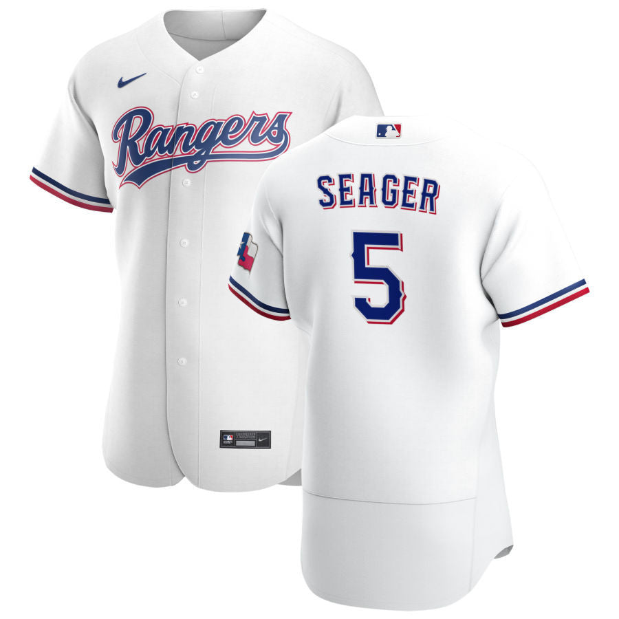Texas Rangers Corey Seager 5 Mlb White Home Patch Jersey Gift For Rangers Fans